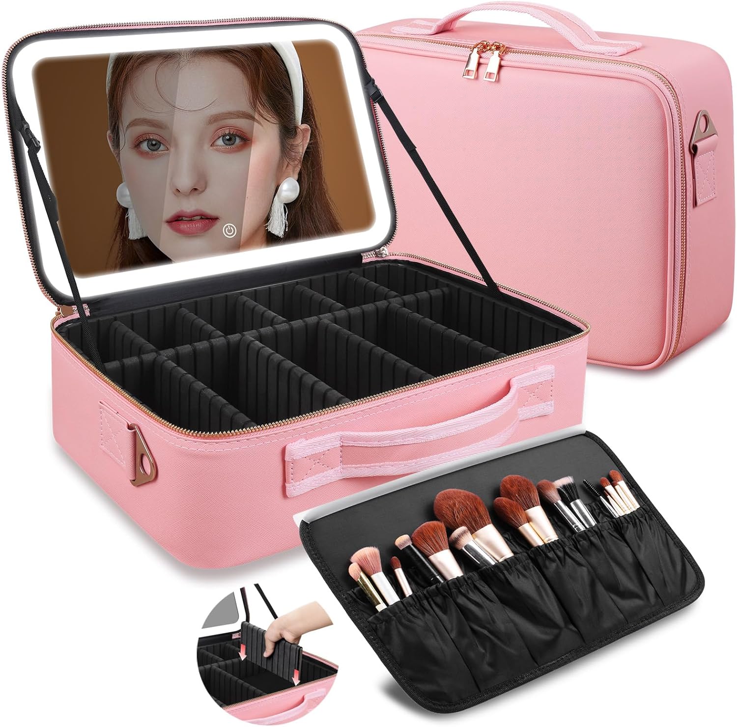 Women Accessories Pouch - Large Capacity Makeup Bag 15''X11'' with