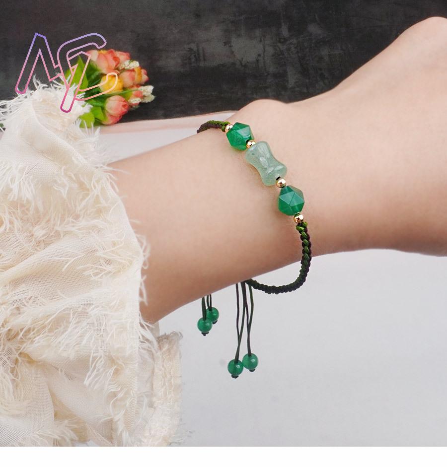 Green Natural Jade Beads Brace - đánh giá và giá Women'S Vintage Accessories