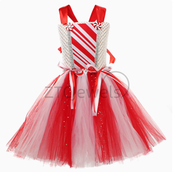 Girls Christmas Candy Cane Tut - đánh giá và giá Women'S Vacation Accessories