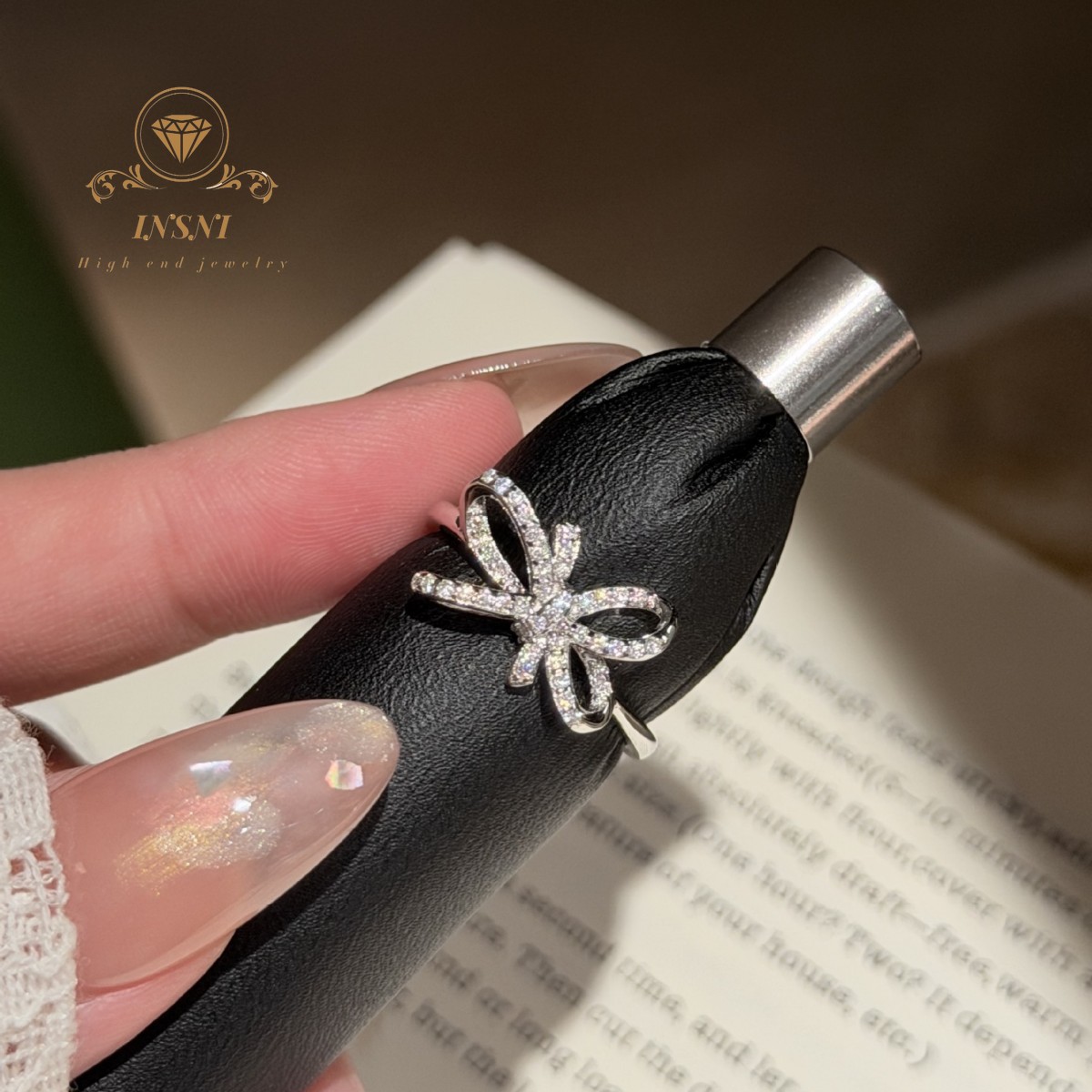 Silver Full Diamond Bow Ring N - đánh giá và giá Women'S Affordable Accessories