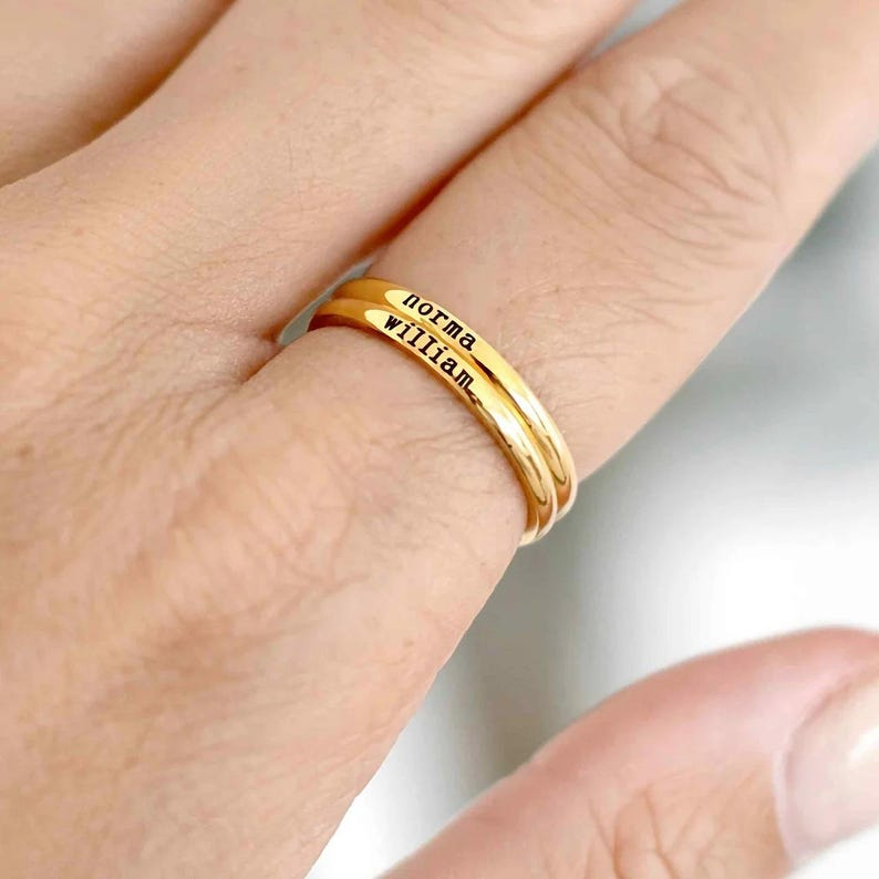 Personalized Engraved Name Rin - đánh giá và giá Wrap Ring Gold