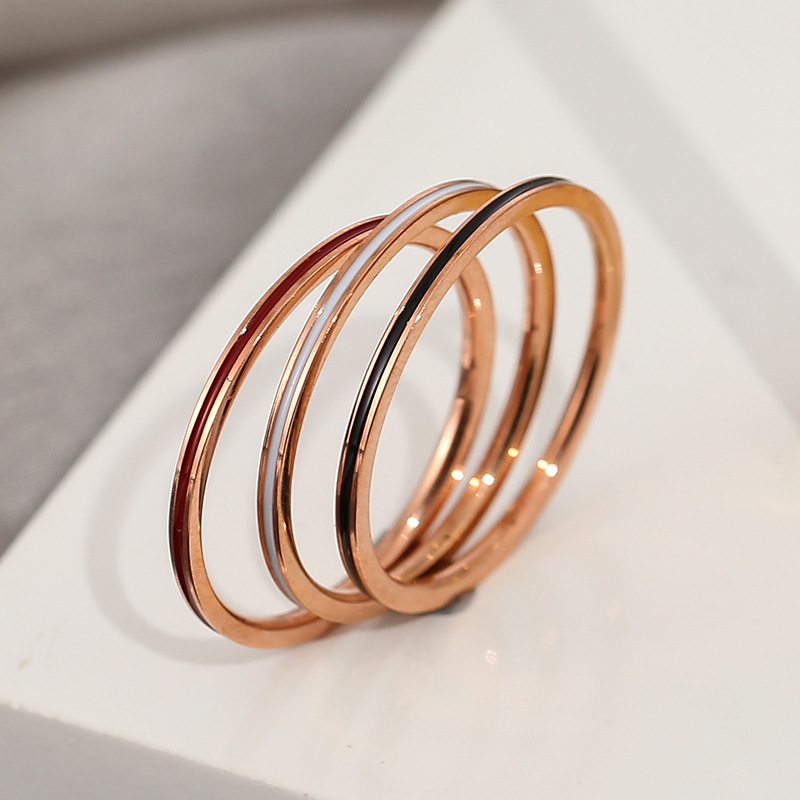 Titanium Steel Rose Gold Color - đánh giá và giá Wrap Ring Gold