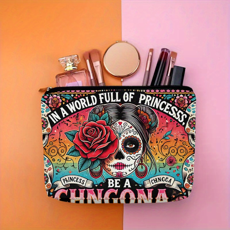 A Flower and skull cosmetic ba - đánh giá và giá Women Accessories Pouch