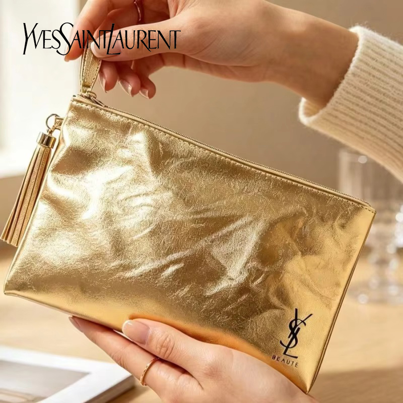 YSL Golden Cosmetic Bag, Porta - đánh giá và giá Women Accessories Pouch