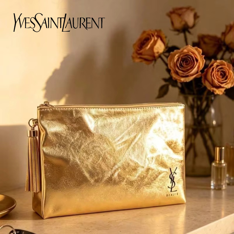 YSL Golden Cosmetic Bag, Porta - đánh giá và giá Women Accessories Pouch