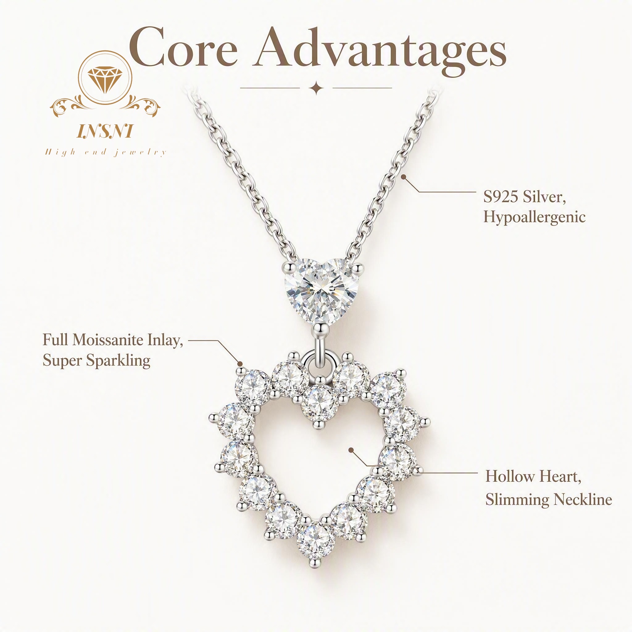 Love Necklace Elegant Affordab - đánh giá và giá Women'S Affordable Accessories