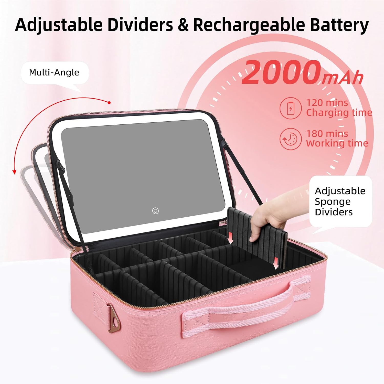Large Capacity Makeup Bag 15'' - đánh giá và giá Women Accessories Pouch