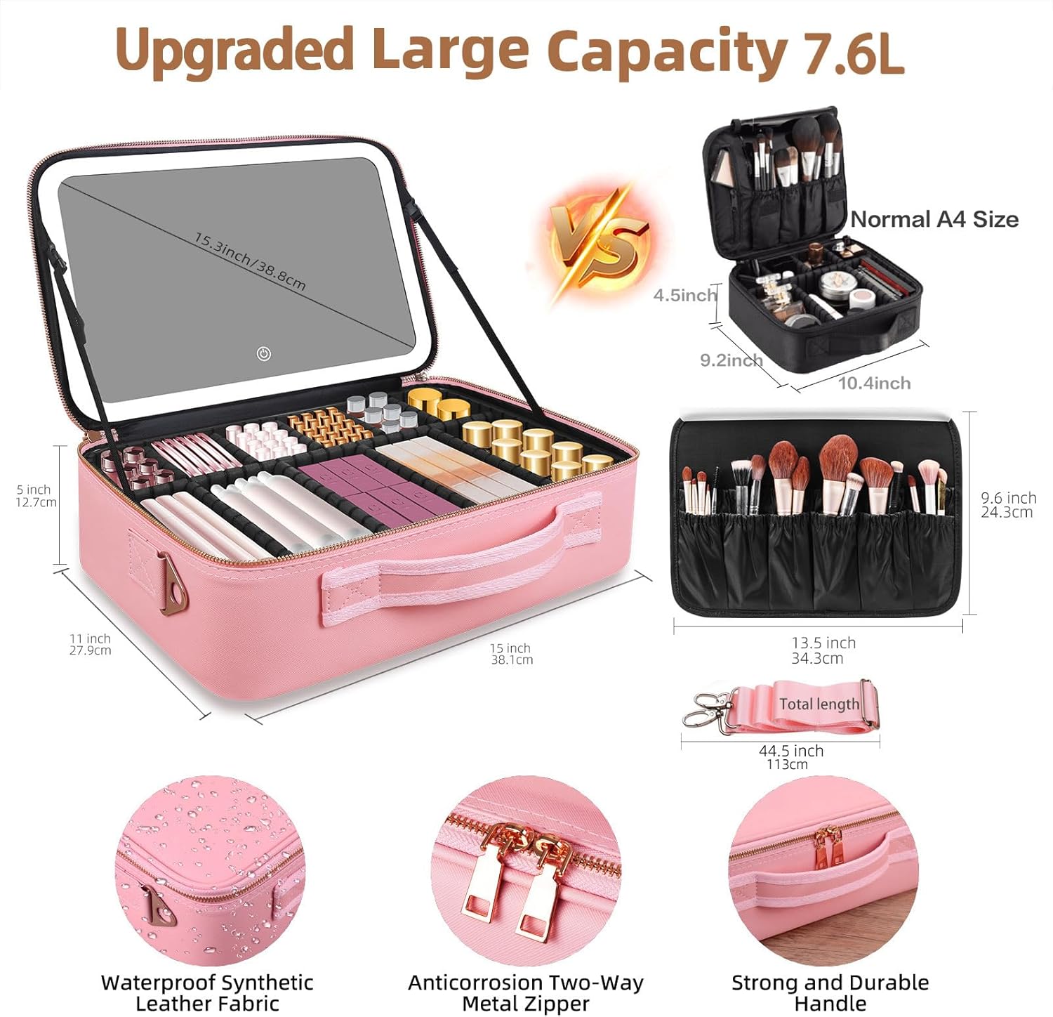 Large Capacity Makeup Bag 15'' - đánh giá và giá Women Accessories Pouch